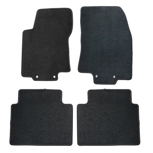 2014-2020 Fits Nissan Rogue Front & Rear Row Floor Mats Carpet Velour Black 4Pcs