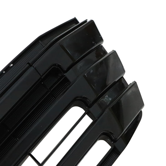 Front Upper and Lower Grille Grill For Toyota Highlander 2017-2019 Gloss Black