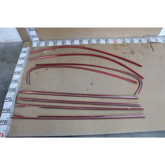 For 11-16 BMW 5 Series F10 New 8x Window Molding Trim Frame Strips Gloss Black