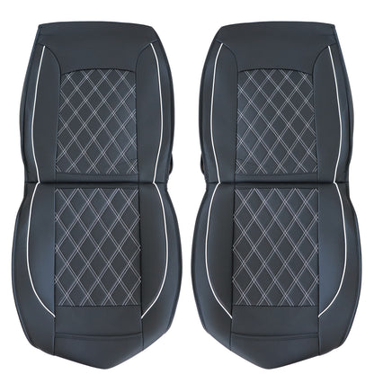 For 2007-2021 Chevy Silverado GMC Sierra 1500 2500 Leather Car Seat Cover 5-Seat