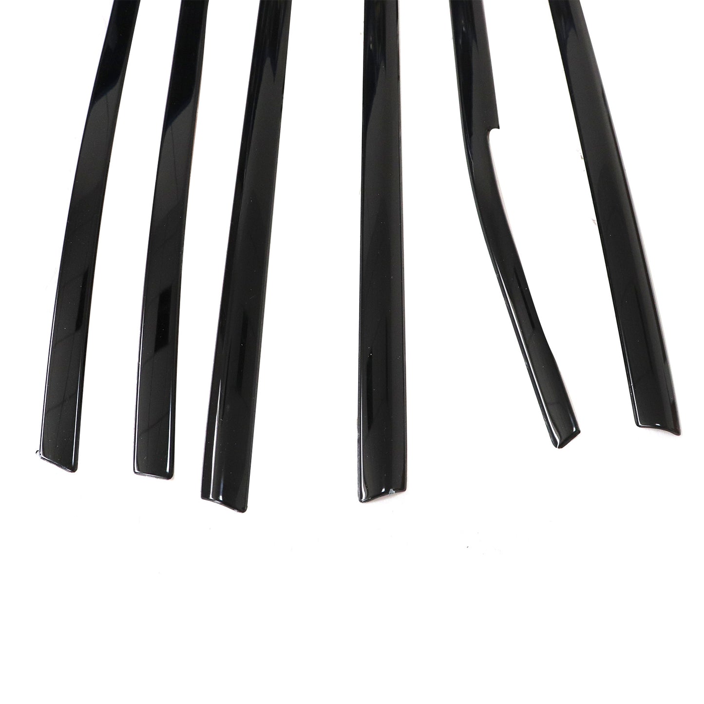 For BMW X5 E70 2007-2013 Gloss Black Window Molding Trim Strips Stainless Steel