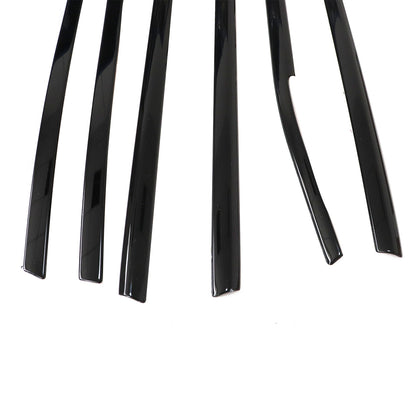 For BMW X5 E70 2007-2013 Gloss Black Window Molding Trim Strips Stainless Steel
