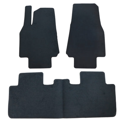 For 2020-2024 Tesla Model Y Front & Rear Floor Mats Carpet Set Non-Slip Velour