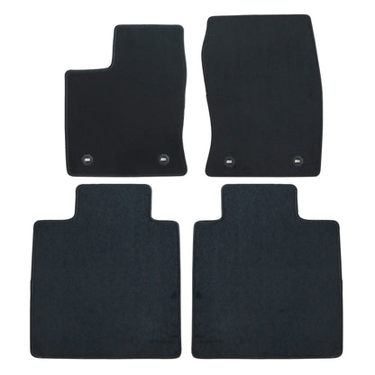 For 2014-2021 Toyota Tundra Crew Max Front & Rear Black  Floor Mats Velour