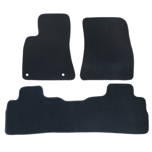 3 PCS For 2022-2025 Nissan Sentra Front & Rear Floor Mats Carpet Black Velour US