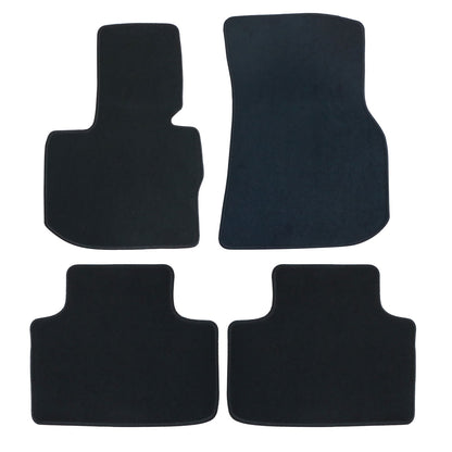 Black Velour Front & Rear Floor Mats Carpet For 2018-2023 BMW X3 G01 / X4 G02