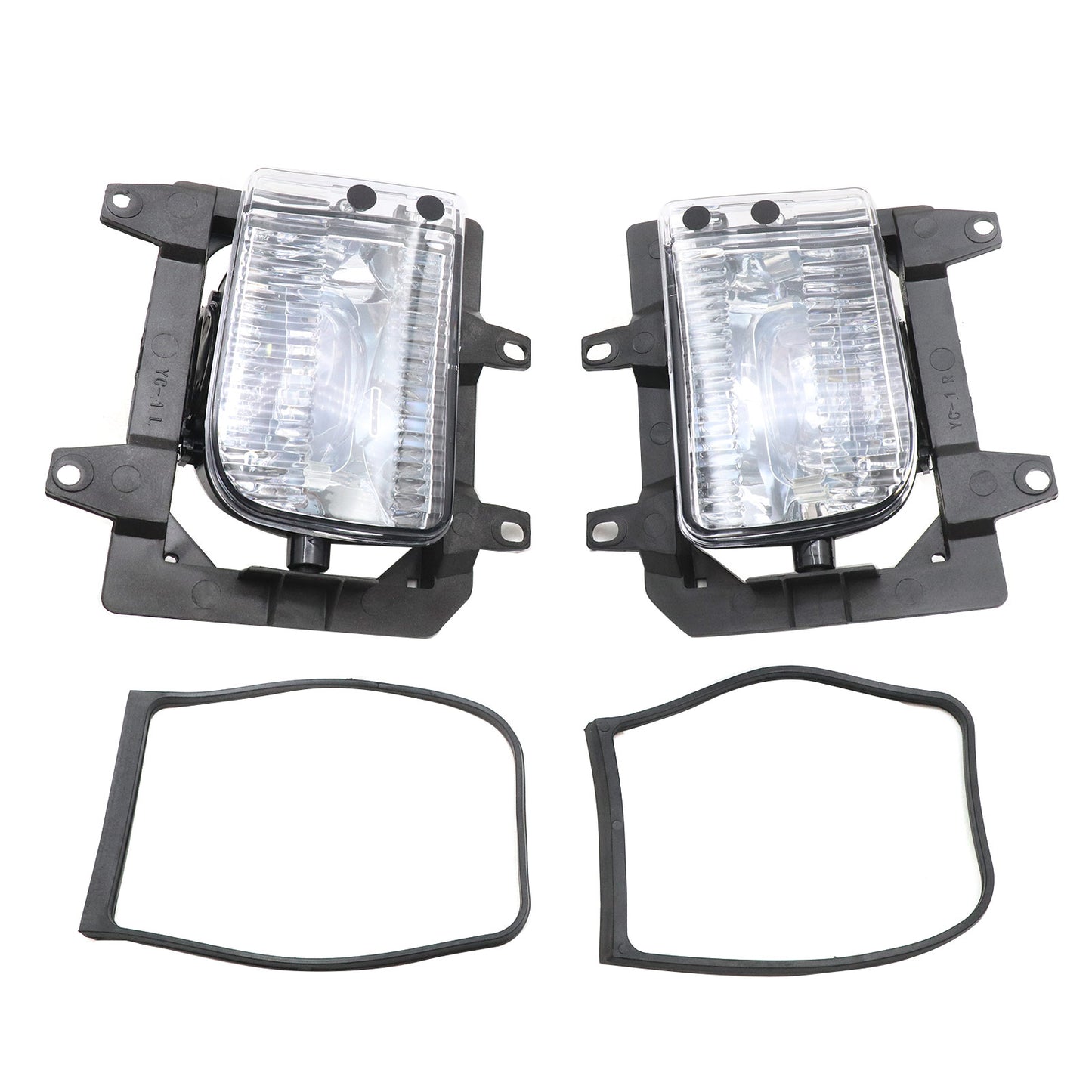 Pair For 1985-1993 BMW E30 3-Series Front Bumper Clear Plastic Lens Fog Lights