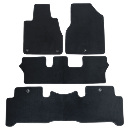 2007-2013 For Acura MDX Front & 2nd Row Replacement Floor Mats Carpet Velour 4x