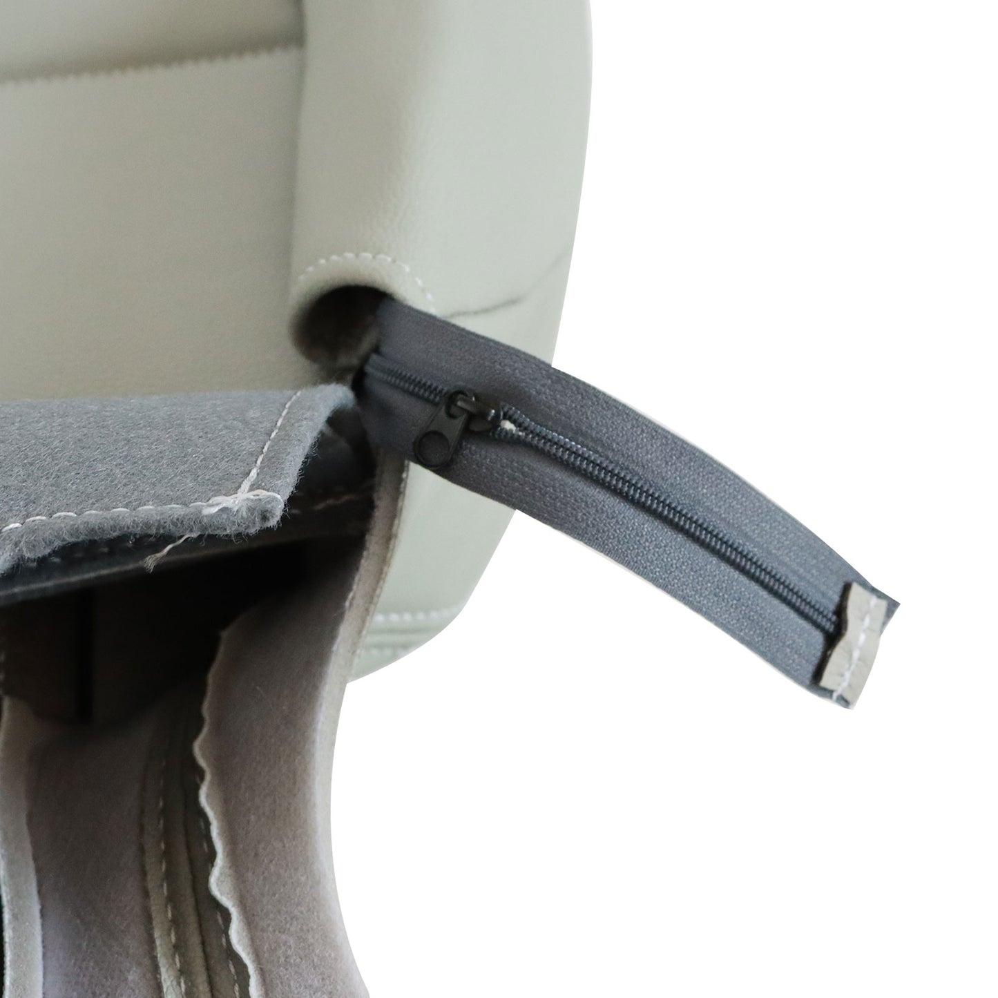 Passenger Top Leather Seat Cover Fits 2012 2013 2014 2015 Honda Civic EX-L Gray