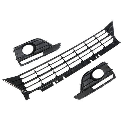 3x Front Bumper Upper Lower Grille Fog Light Cover Fits VW Beetle 2017-2019