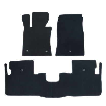 Full Set Front & Rear Floor Mats Carpet For 2009-2014 ACURA TL Black Velour
