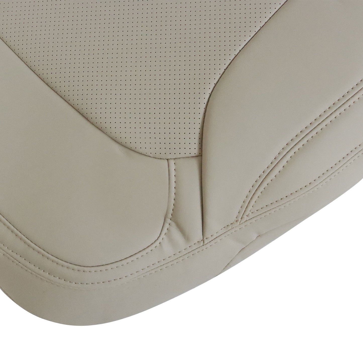 For 2016-2019 Ford Explorer Driver Side Top Perf PU Leather Seat Cover Tan