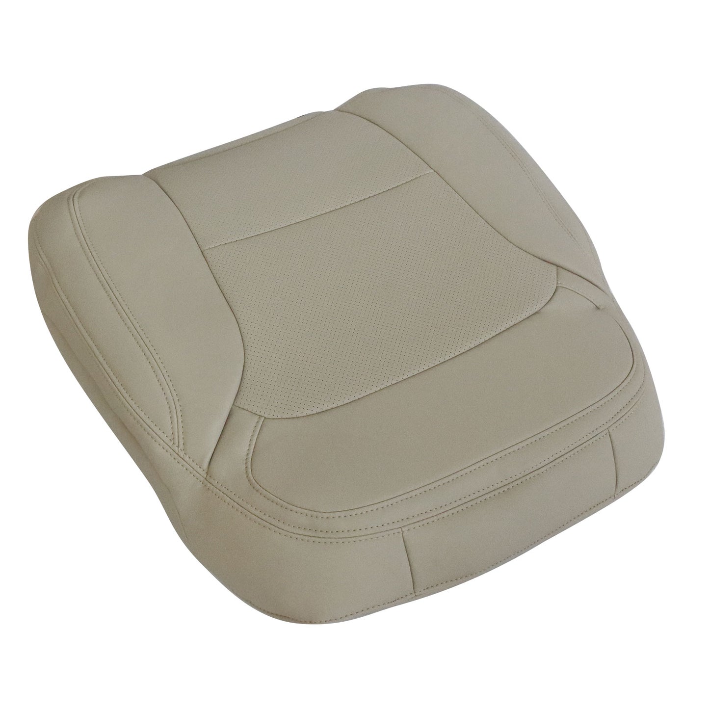 For 2016-2019 Ford Explorer Driver Side Top Perf PU Leather Seat Cover Tan