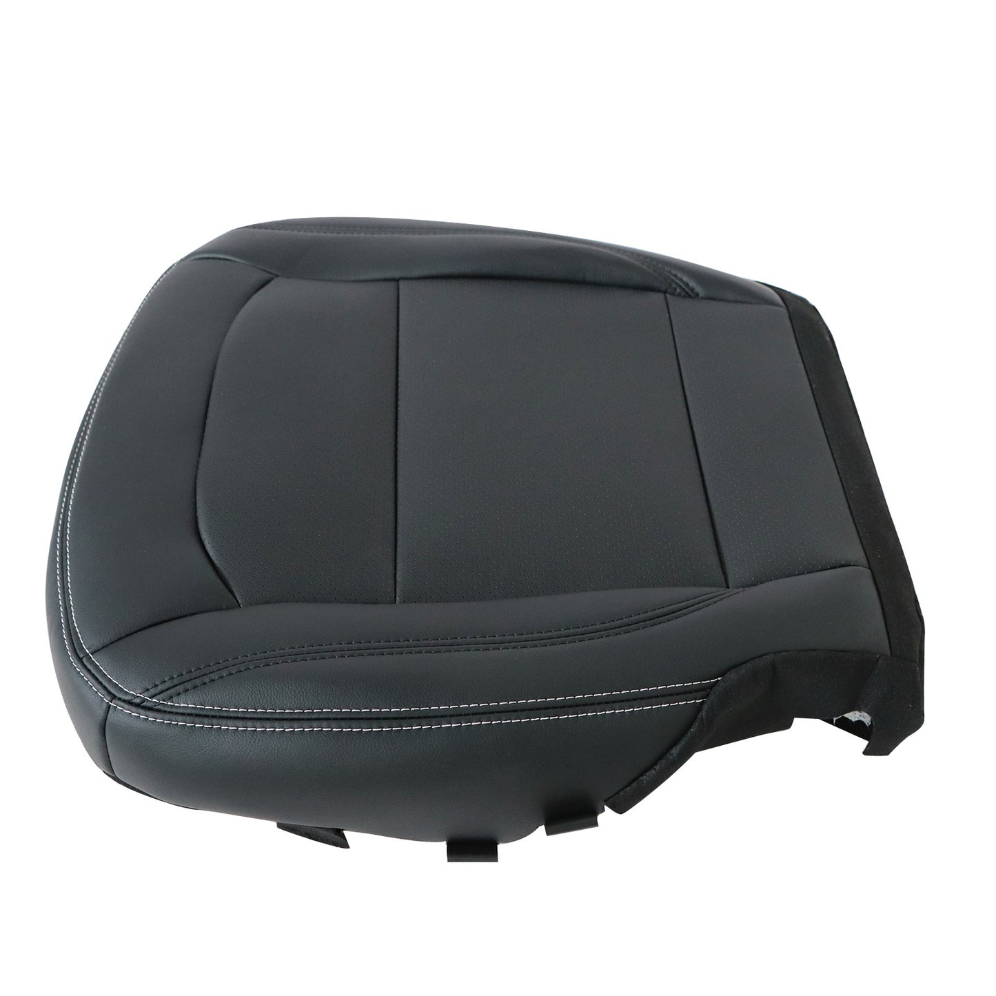 For 2016-19 Ford Explorer Passenger Side Bottom Perf PU Leather Seat Cover Black