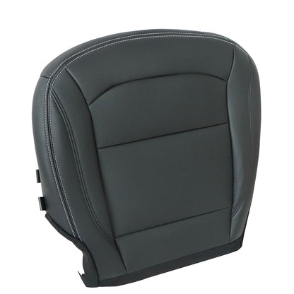 For 2016-19 Ford Explorer Passenger Side Bottom Perf PU Leather Seat Cover Black