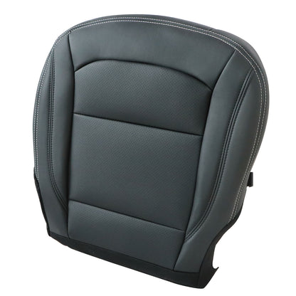 For 2016-19 Ford Explorer Passenger Side Bottom Perf PU Leather Seat Cover Black