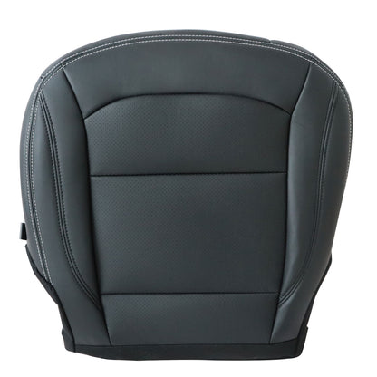 For 2016-19 Ford Explorer Passenger Side Bottom Perf PU Leather Seat Cover Black