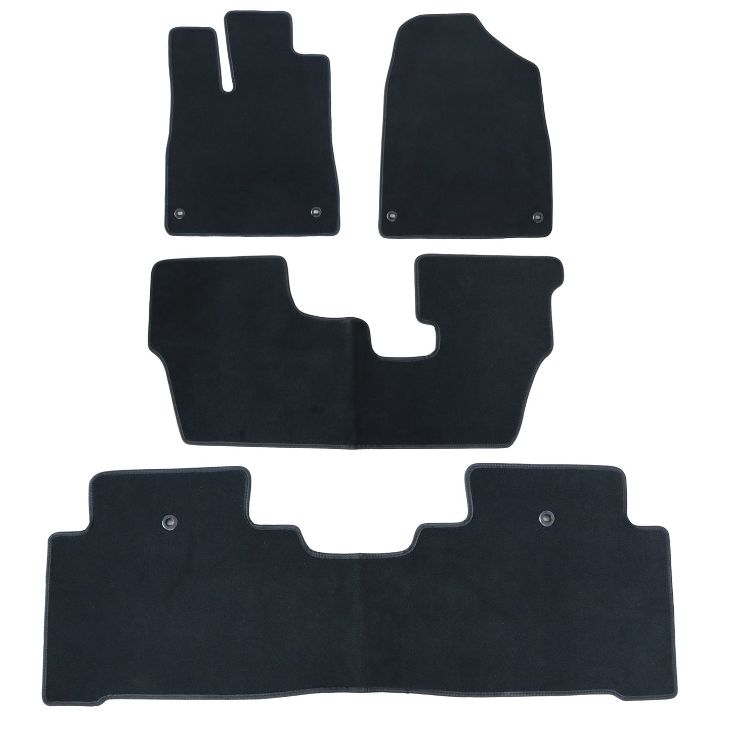 For 2014 2015 2016 2017 2018 2019 2020 Acura MDX Floor Mats Carpet Velour Black