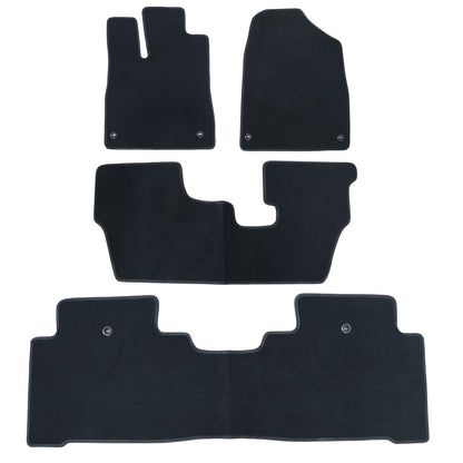 For 2014 2015 2016 2017 2018 2019 2020 Acura MDX Floor Mats Carpet Velour Black