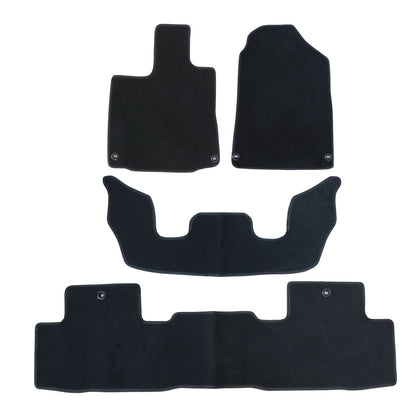 Fits 2022 2023 2024 2025 Acura MDX Front & Rear Floor Mats Carpet Velour Black