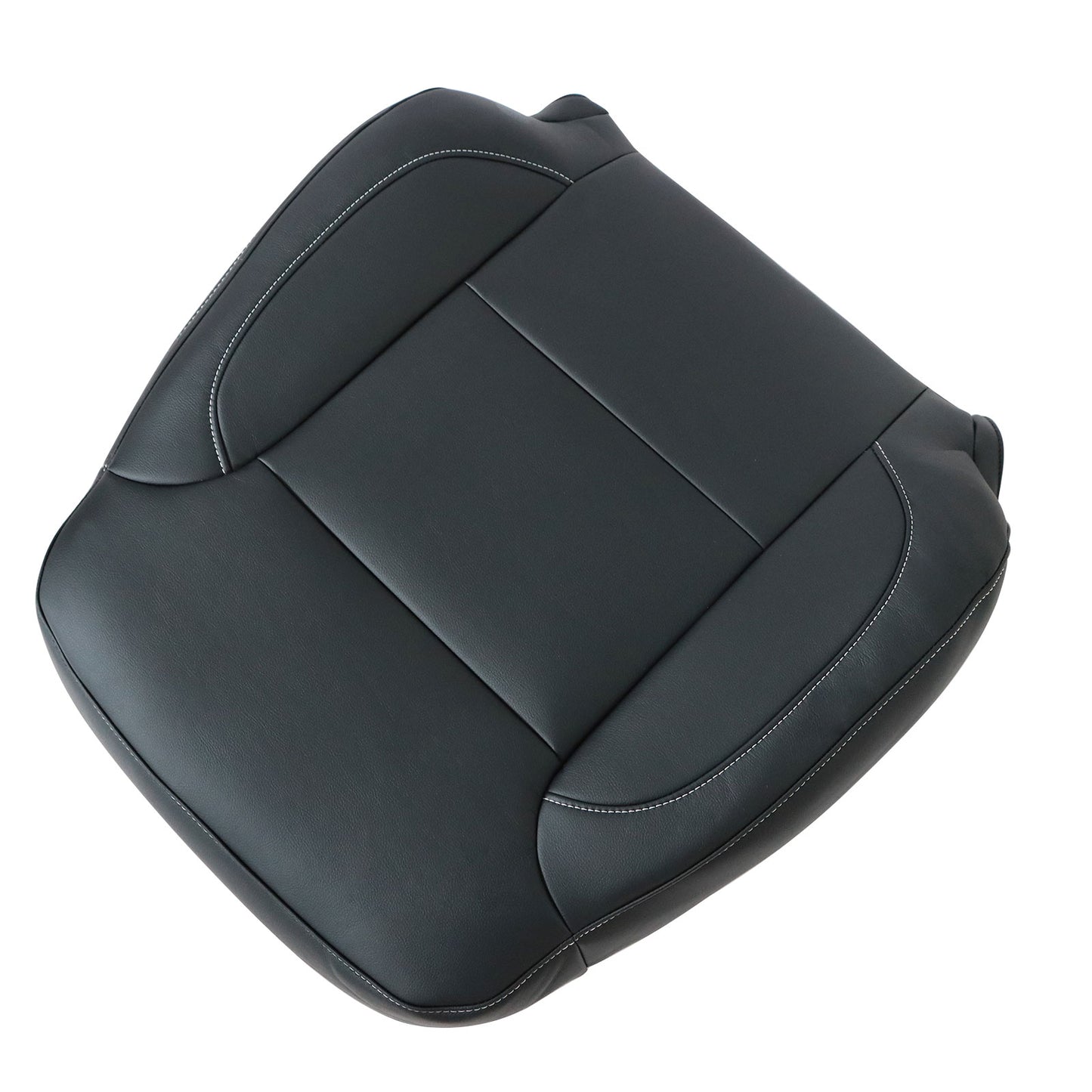 For 2014-2019 Chevy Silverado Suburban Tahoe Driver Top Leather Seat Cover Black