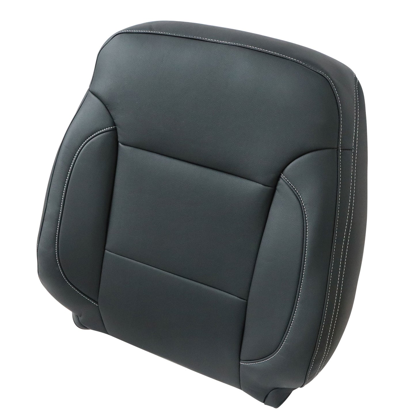 For 2014-2019 Chevy Silverado Suburban Tahoe Driver Top Leather Seat Cover Black