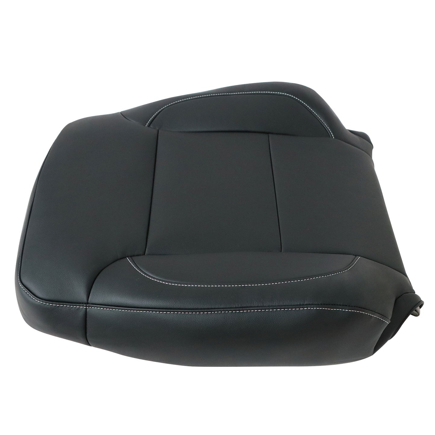 For 2014-2019 Chevy Silverado Suburban Tahoe Driver Top Leather Seat Cover Black