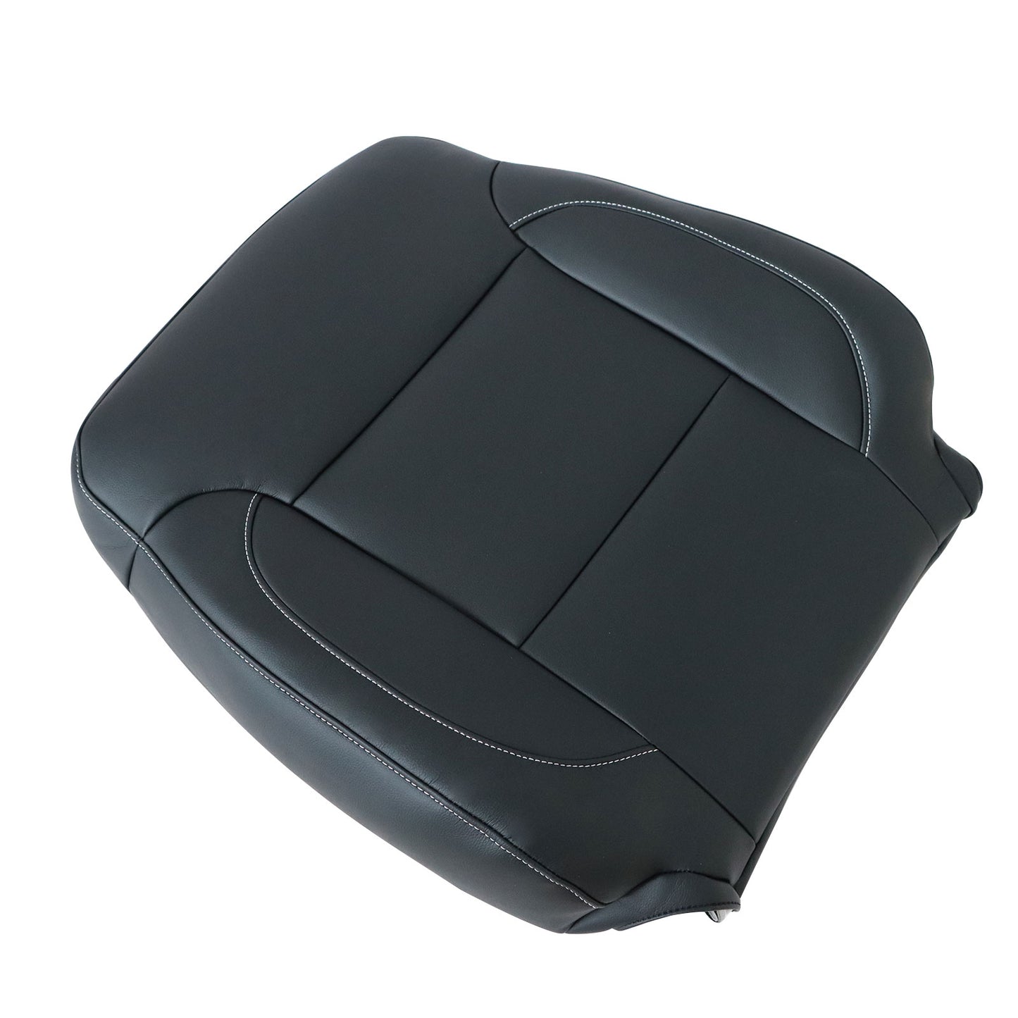 For 2014-2019 Chevy Silverado Suburban Tahoe Driver Top Leather Seat Cover Black