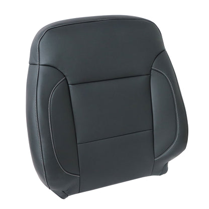 For 2014-2019 Chevy Silverado Suburban Tahoe Driver Top Leather Seat Cover Black