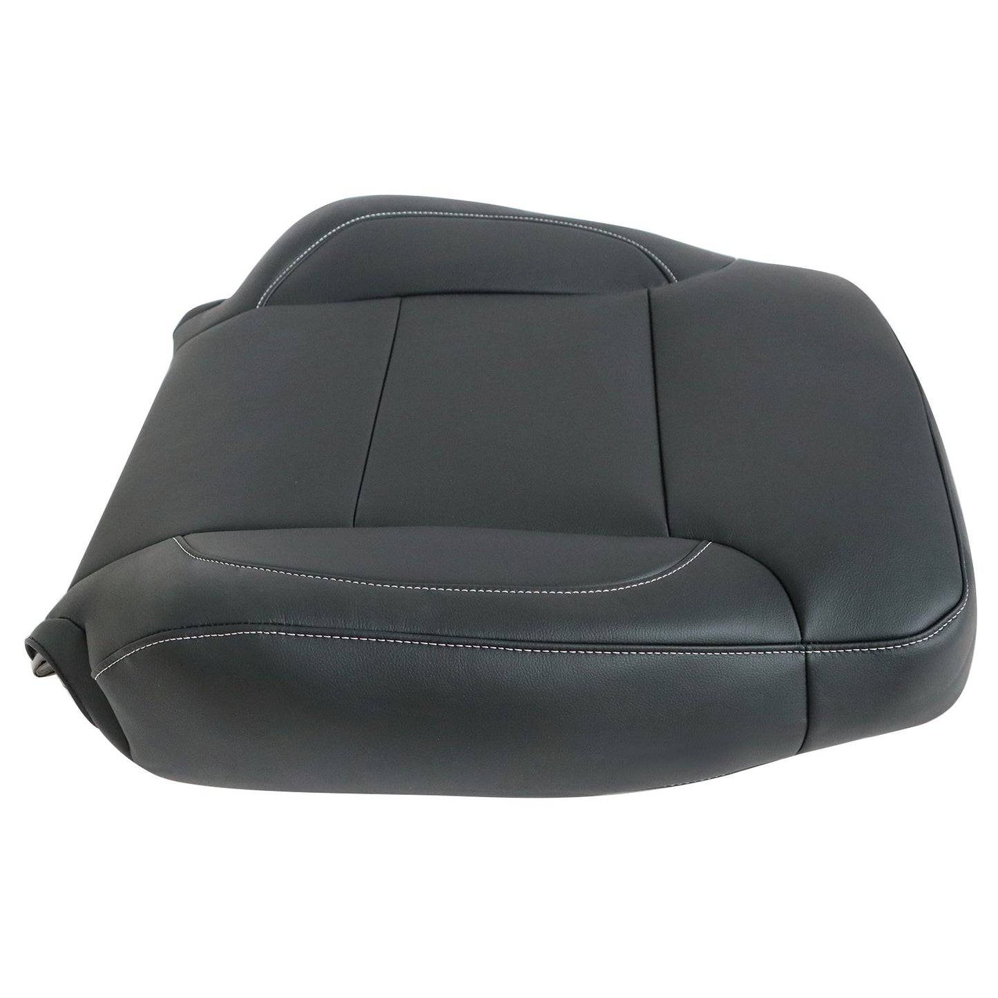 For 14-19 Chevy Silverado Suburban Tahoe Passenger Top Leather Seat Cover Black