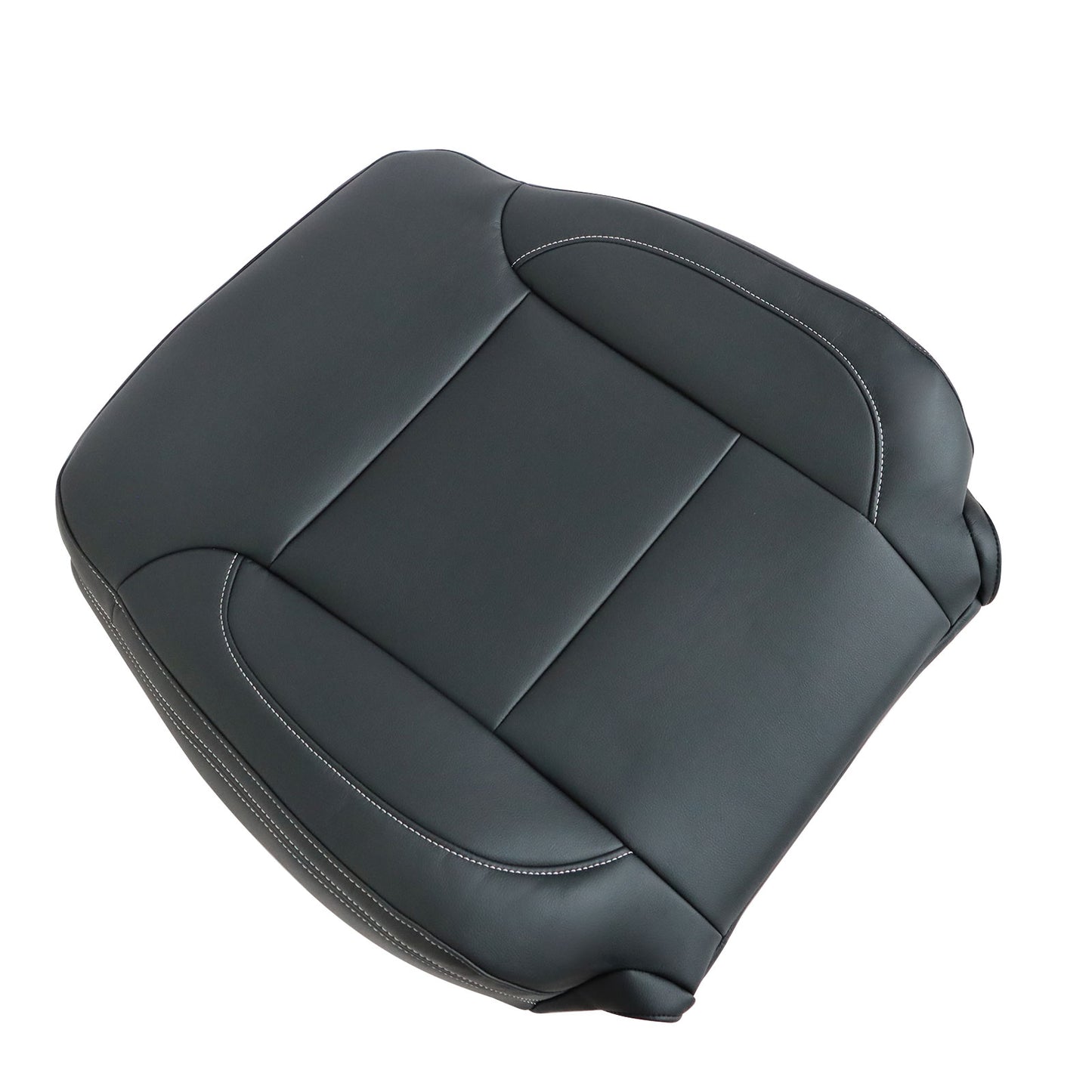For 14-19 Chevy Silverado Suburban Tahoe Passenger Top Leather Seat Cover Black