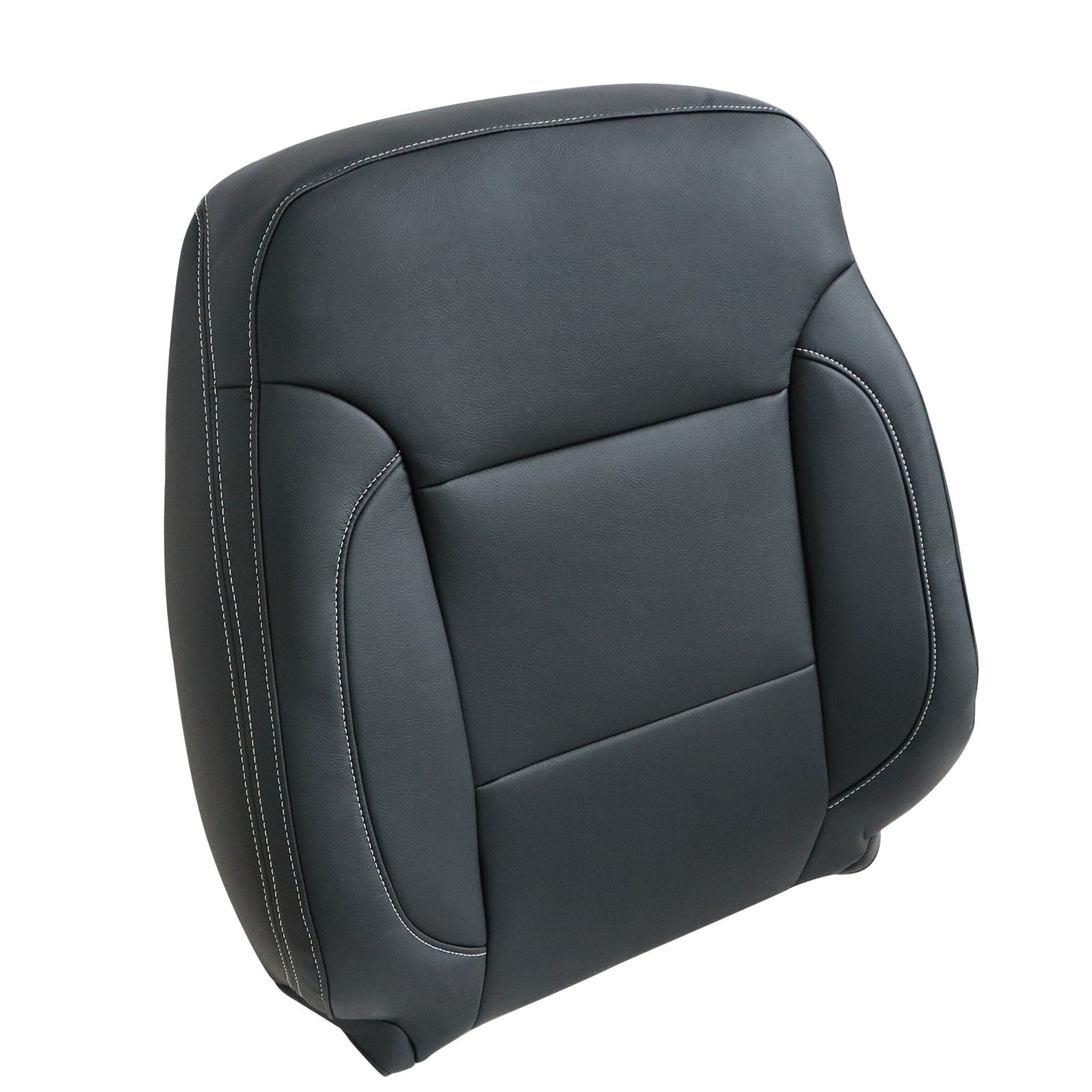 For 14-19 Chevy Silverado Suburban Tahoe Passenger Top Leather Seat Cover Black