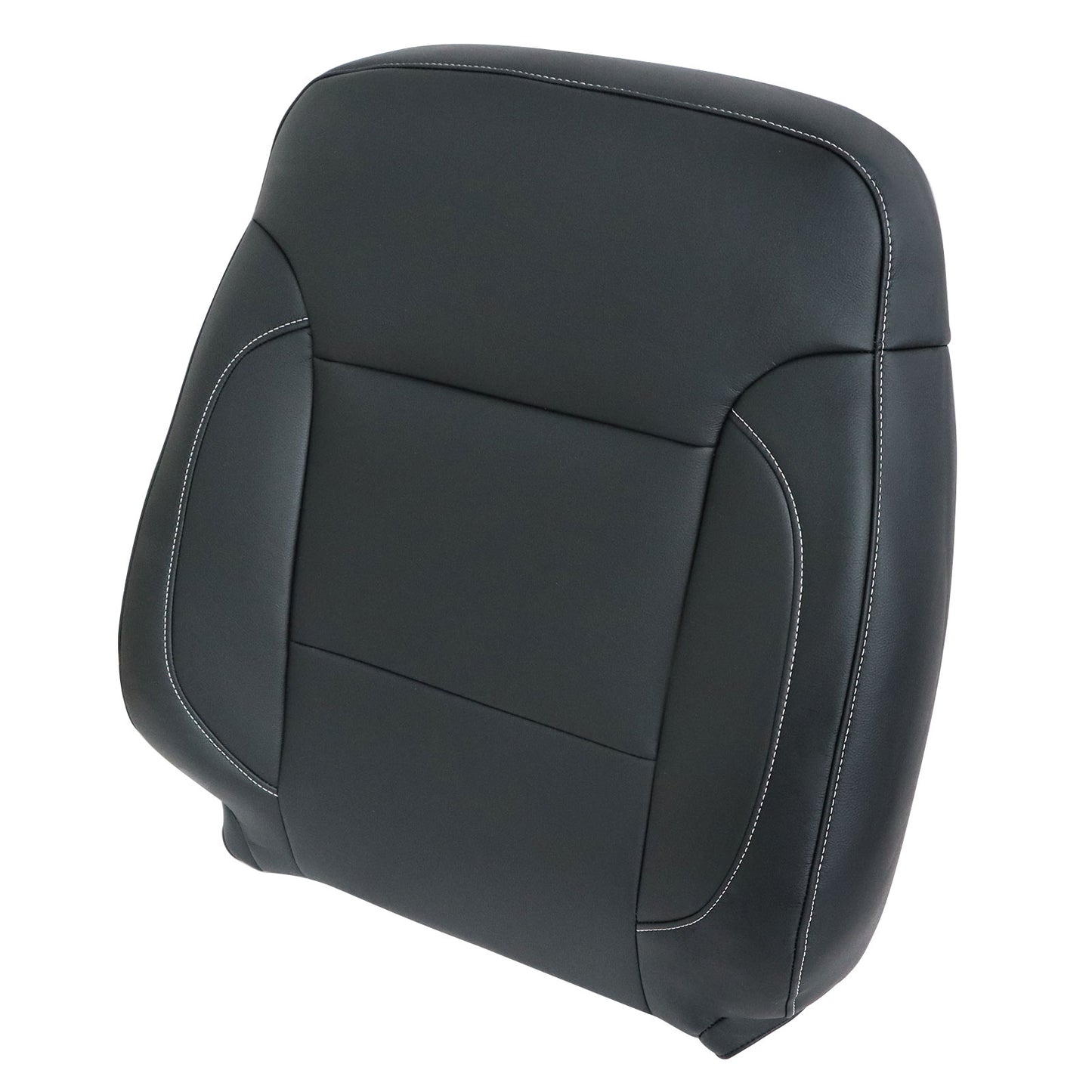 For 14-19 Chevy Silverado Suburban Tahoe Passenger Top Leather Seat Cover Black