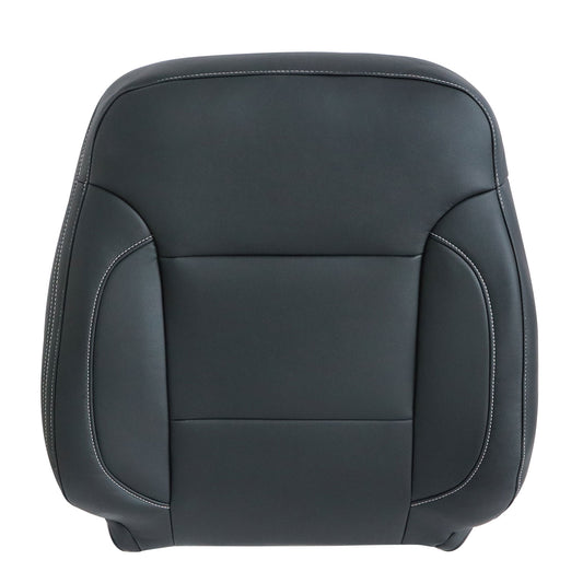 For 14-19 Chevy Silverado Suburban Tahoe Passenger Top Leather Seat Cover Black