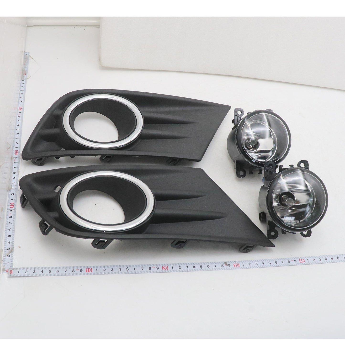 Fits Honda Pilot 2012 2013 2014 2015 Front Fog Light Lamp Cover & Chrome Trim