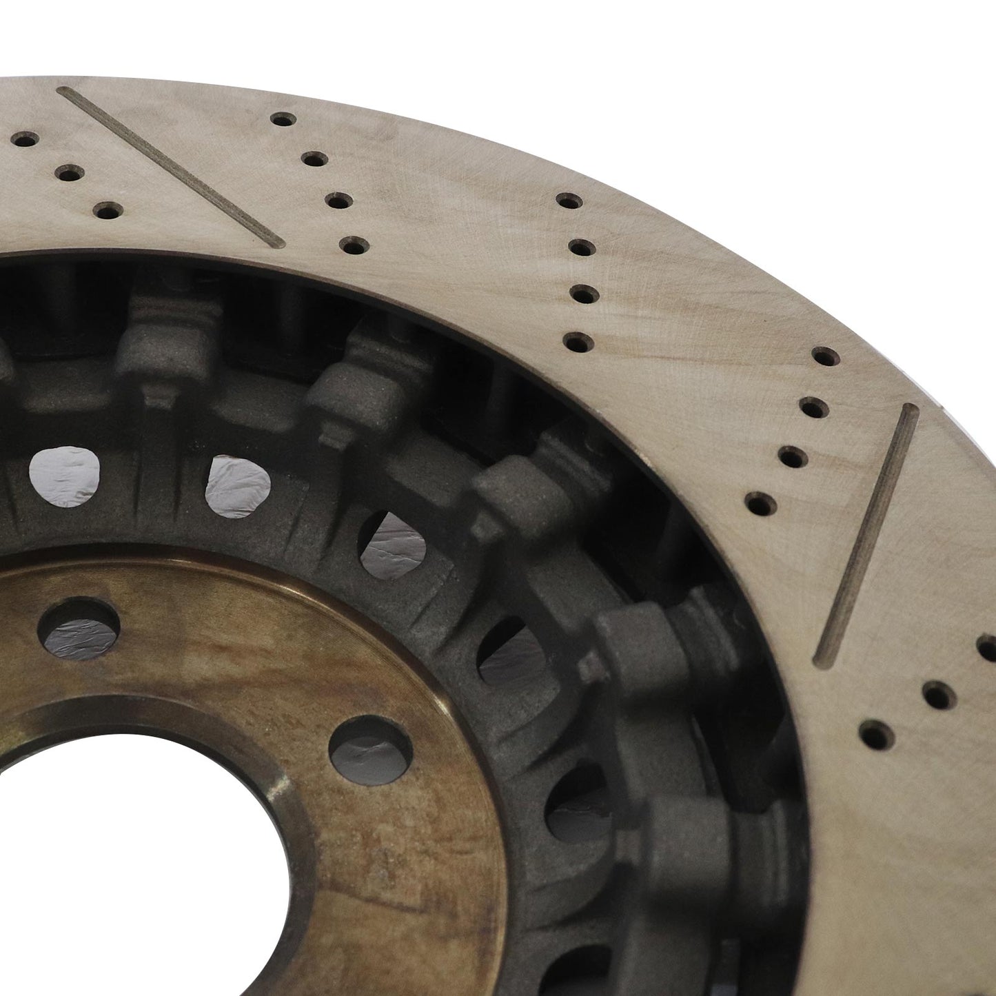 New Pair Set of 2 Front 375mm Drilled Brake Disc Rotors For 2018-2023 Audi RS5