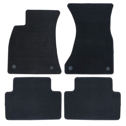 For 2017-2025 Audi A4 S4 Velour Floor Mats Carpet All-Weather Replacement Black