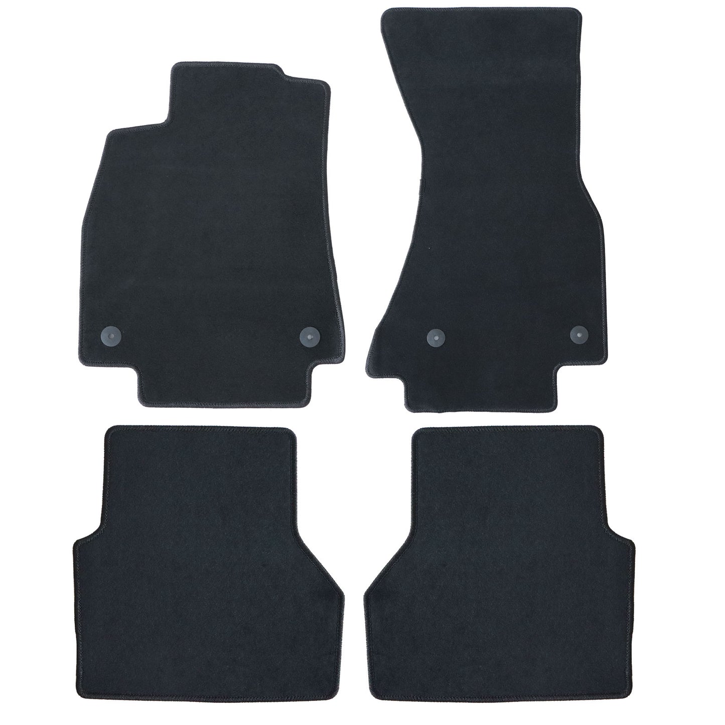 Fits 2019-2025 Audi A6 S6 Velour Floor Mats Carpet 2 Rows Replacement Full Set