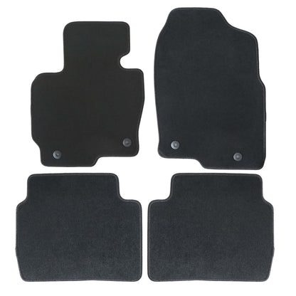 2013 2014 2015 2016 For Mazda CX-5 Front & Rear Floor Mats Carpet Velour Black