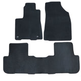 For 2014-2019?Toyota?Highlander Front & Rear Velour Floor Mats Carpet Black 3PCS