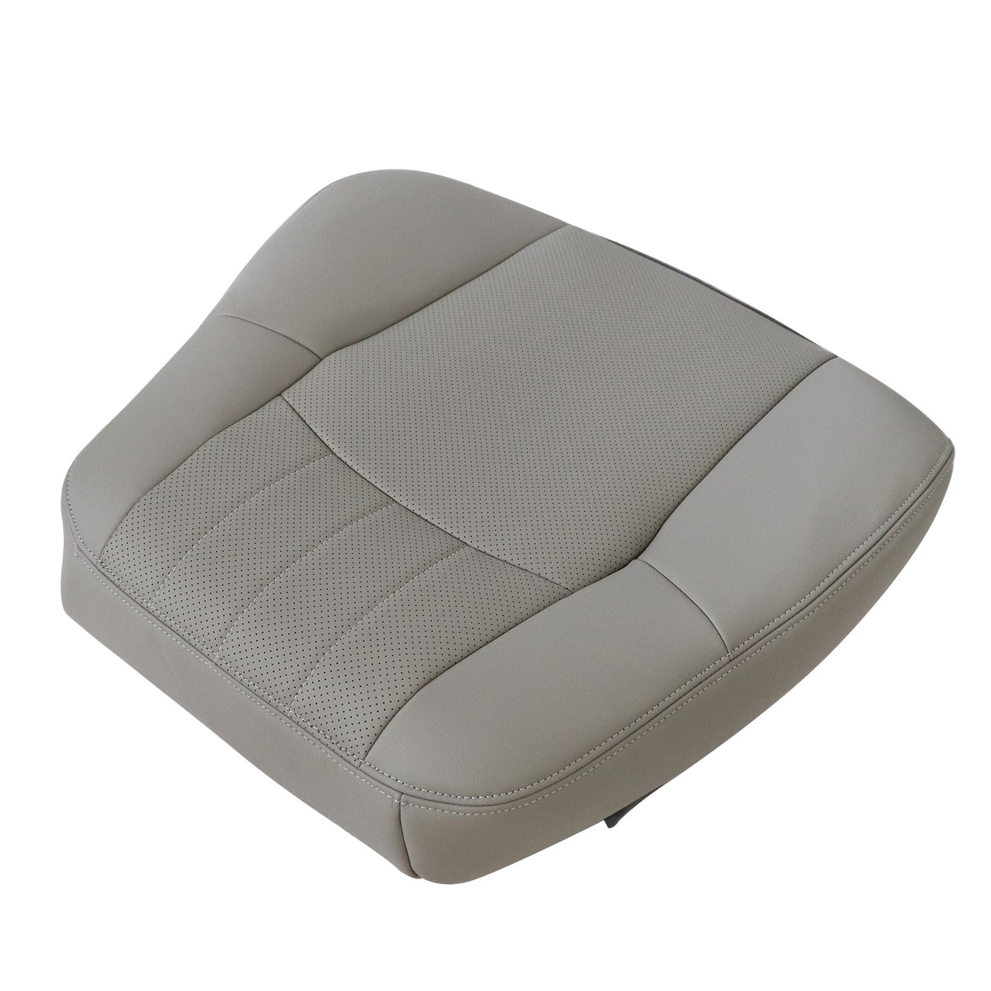 Gray Perforated Leather Seat Cover For 2006-2007 Mercedes Benz C280 Driver Top
