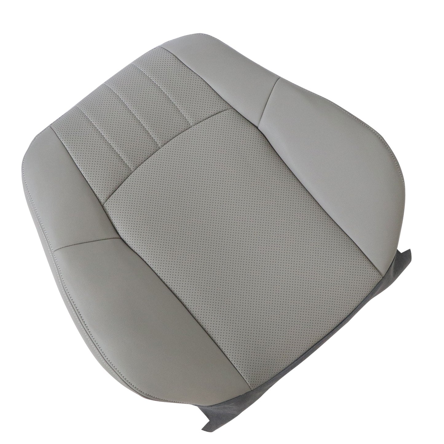 Gray Perforated Leather Seat Cover For 2006-2007 Mercedes Benz C280 Driver Top