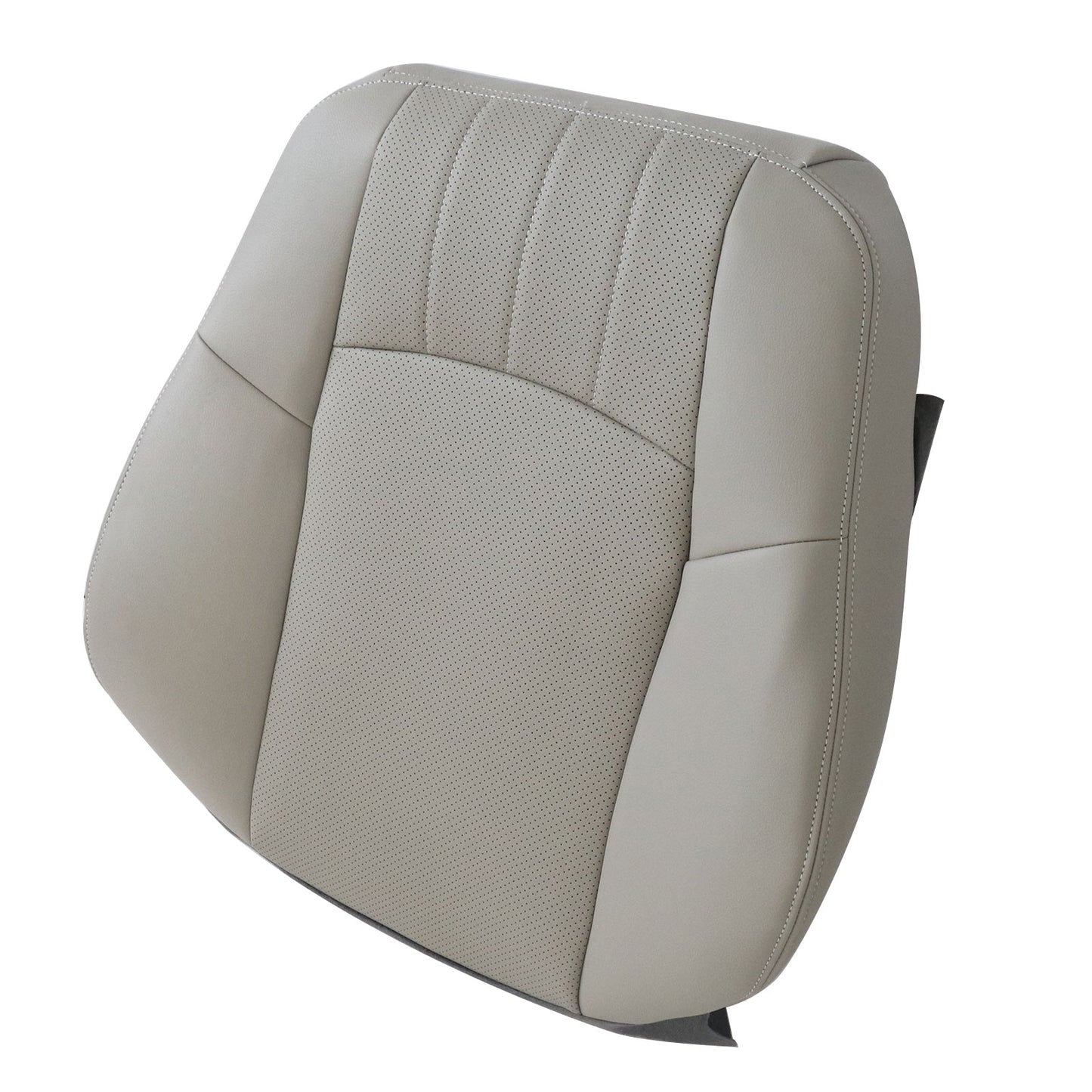 Gray Perforated Leather Seat Cover For 2006-2007 Mercedes Benz C280 Driver Top