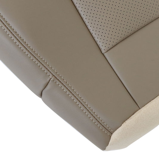 For 2002-2007 Ford F250 F350 XLT Perforated Driver Bottom Leather Seat Cover Tan