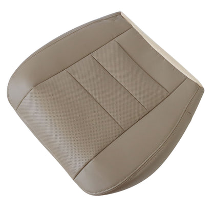 For 2002-2007 Ford F250 F350 XLT Perforated Driver Bottom Leather Seat Cover Tan