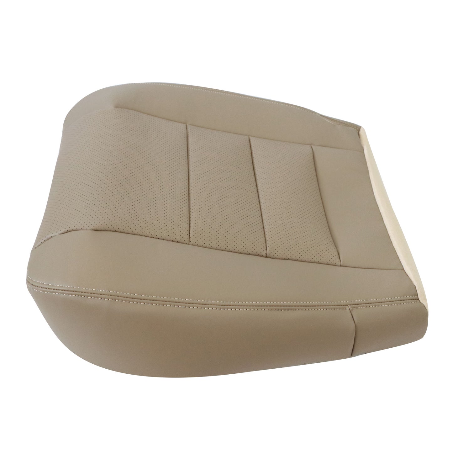For 2002-2007 Ford F250 F350 XLT Perforated Driver Bottom Leather Seat Cover Tan