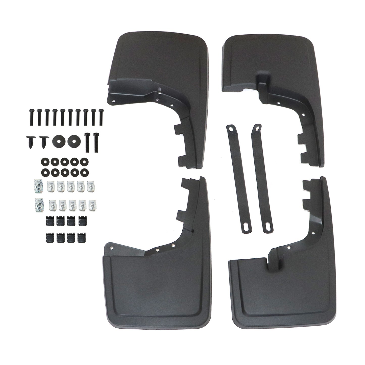 4X Black Splash Guards Mud Flaps W/ Hardware For Ford F-150 F150 2021-2023 2024