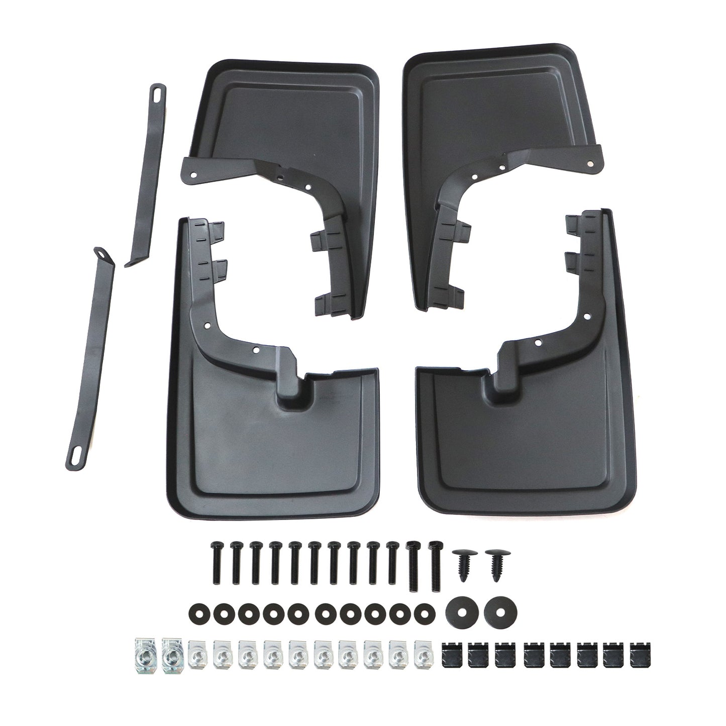 4X Black Splash Guards Mud Flaps W/ Hardware For Ford F-150 F150 2021-2023 2024