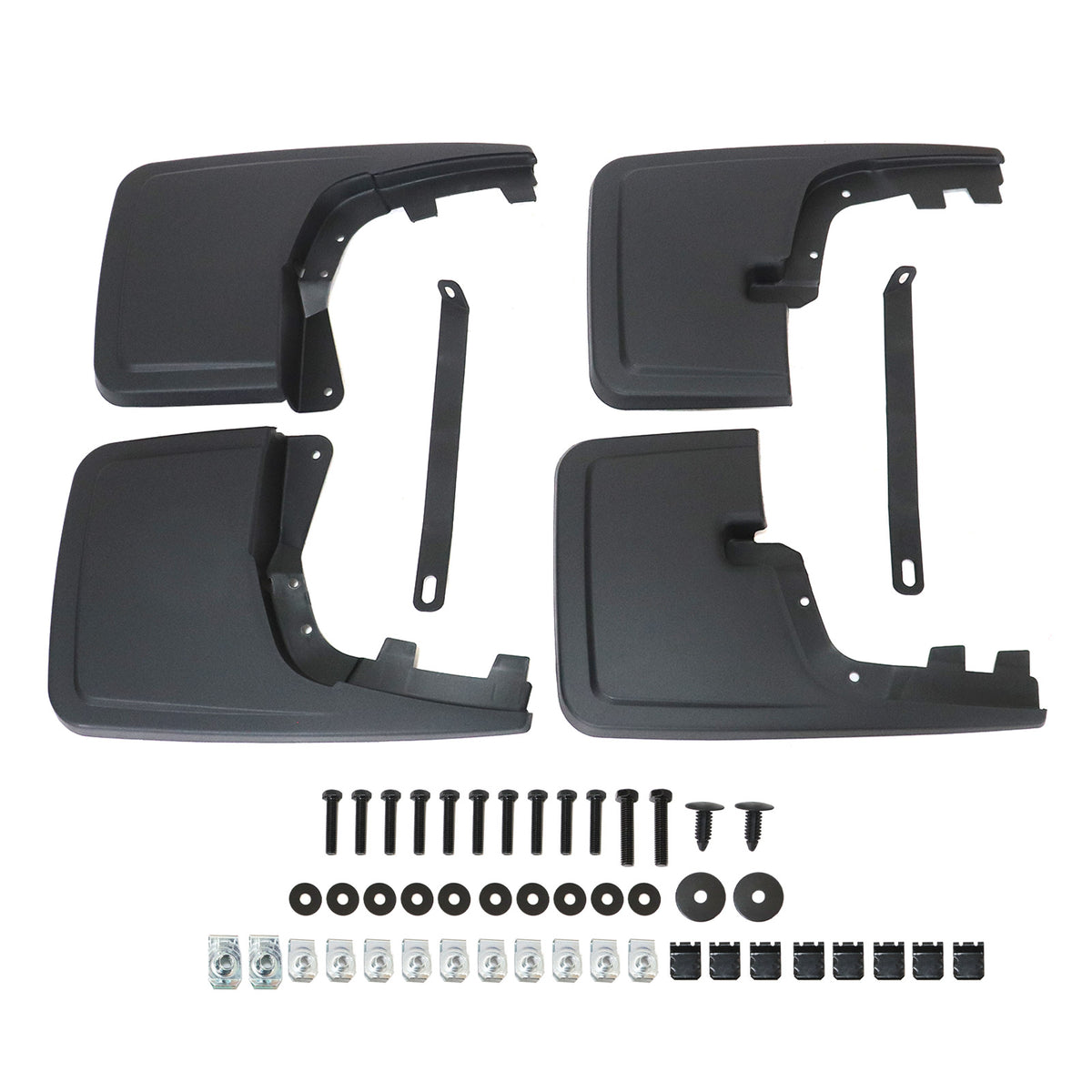 4X Black Splash Guards Mud Flaps W/ Hardware For Ford F-150 F150 2021-2023 2024