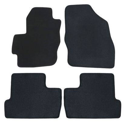 Velour Floor Mats Carpet Front & 2nd Row Replacement For 2010-2013 Mazda 3 Black